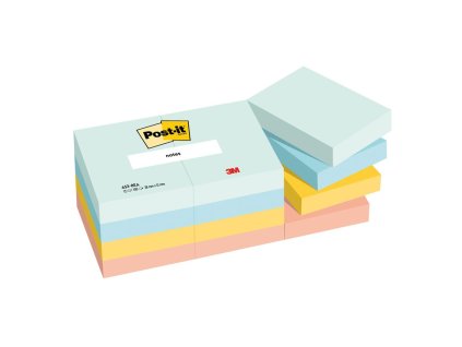 Samolepiaci bloček Post-it BEACHSIDE, veľkosť 38x51 mm, 12x100 lístkov