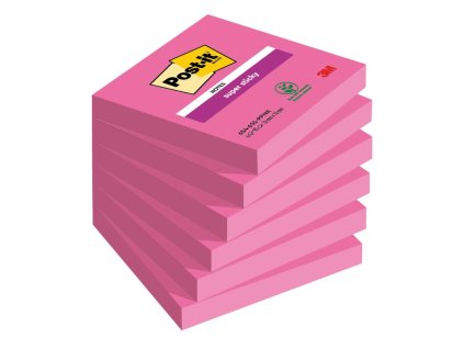 Samolepiaci bloček Post-it Super Sticky ružové 76x76mm