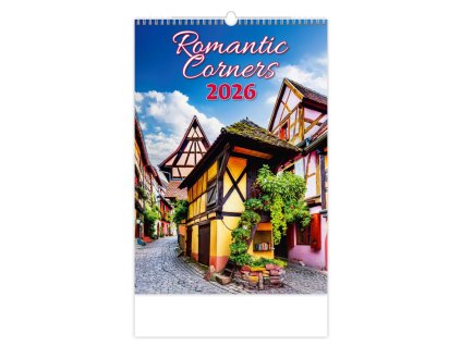 Nástenný kalendár Romantic Corners 31,5 x 45 cm 2026
