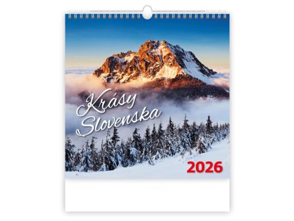 Nástenný kalendár krásy Slovenska 30 x 30 cm 2026