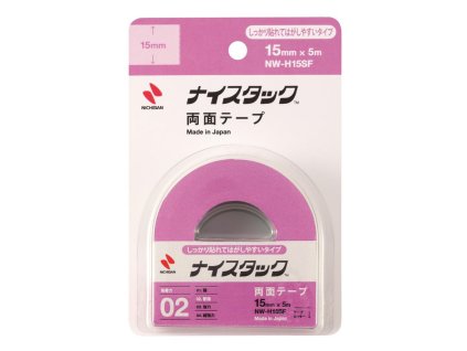 Lepiaca páska obojstranná NICHIBAN 15mm x 5m na sklo a kovy premiestniteľná