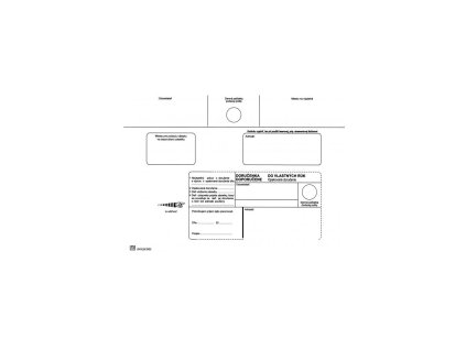 Poštové obálky C5 doručenka do VR OD, Nedoposielať, 1000 ks