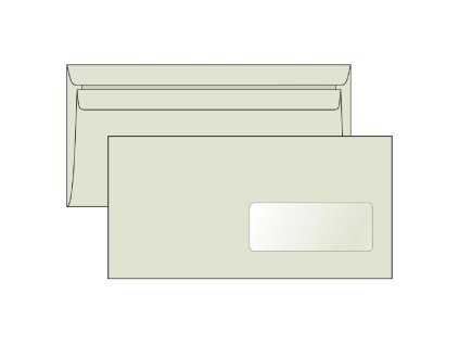 Poštové obálky DL samolepiace, okienko recyklované LETTURA 1000ks 80g