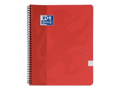 Blok Oxford Nordic Touch červený, A4+, 70 listov, linajkový