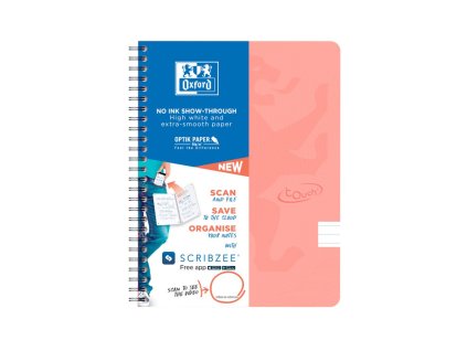 Blok Oxford Nordic Touch lososový, A5+, 70 listov, linajkový