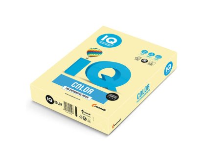 Farebný papier IQ color žltá pastelová YE23, A4, 80g