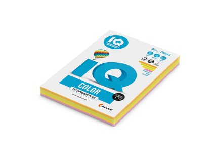Farebný papier IQ color 4x50 mix neónové farby, A4, 80g