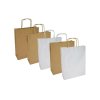 Papierová taška, stáčané ušká, 180x80x240mm, biela