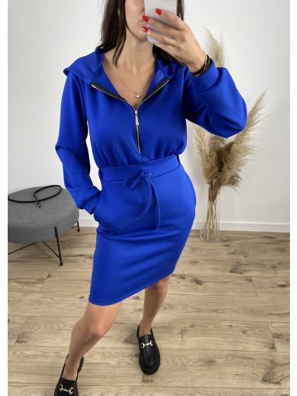 Poloteplákové šaty so zipsom