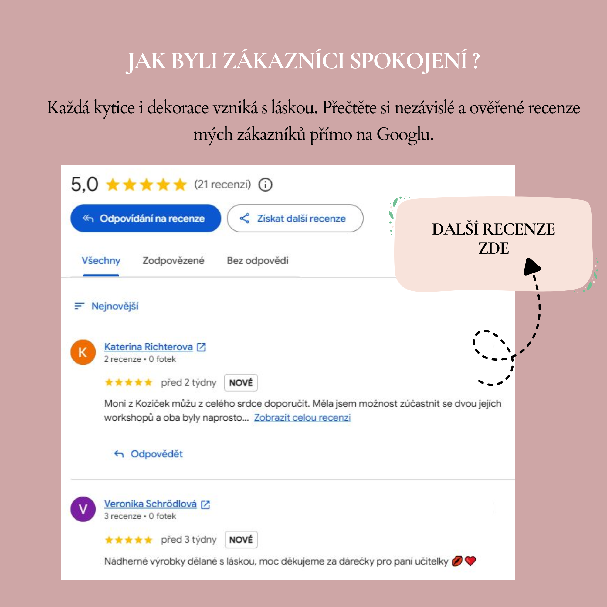 Moje Google recenze