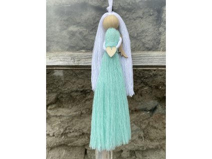 Andělka v dlouhých šatech - mint
