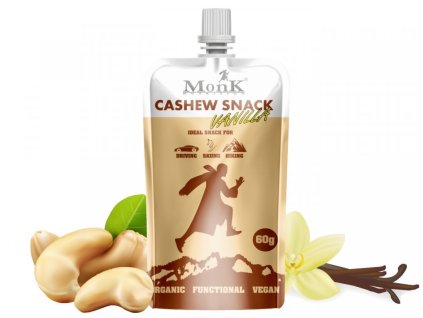 Monk Cashew Snack Vanilla, organic nut butter Lahodne snacky MONK Nutrition