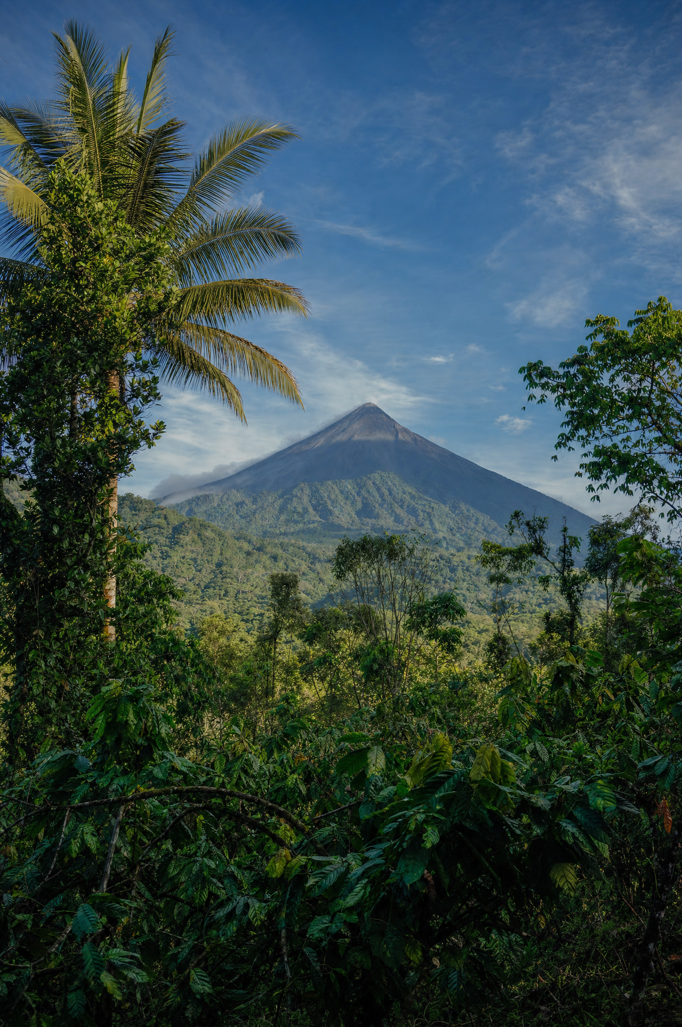 Úpätie sopky Volcan de Fuego, pacifické pobrežie Guatemaly