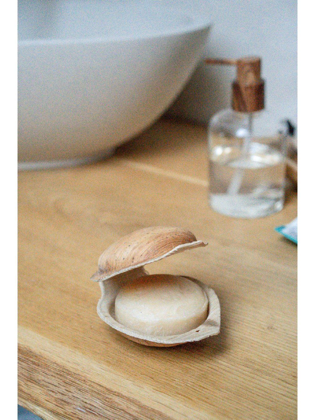 Ružové mydlo v palmovom liste