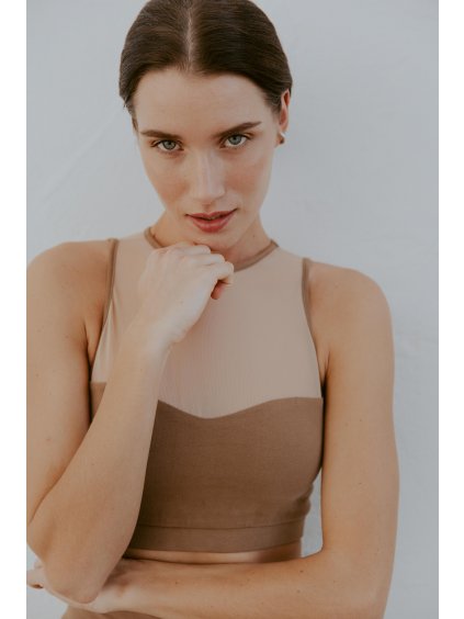 Jóga top Kali Cappuccino
