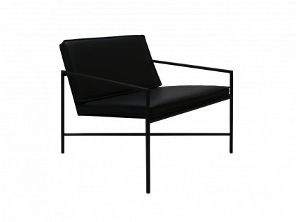 Lounge Chair (Barva - varianty Černý rám, Materiályy Černá kůže)