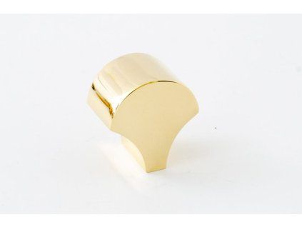 feather knob polished brass 1