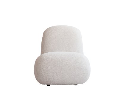 241001 Toe Chair, Flat Bouclé 1 White Packshot