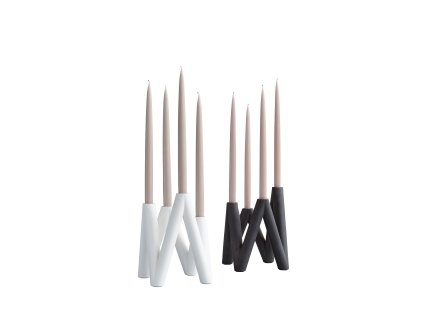 W Candle Holder Family Bone White White Packshot Black