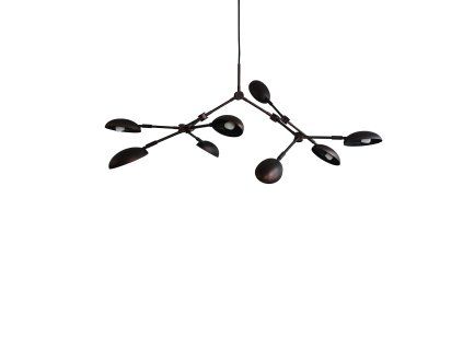214021 Drop Chandelier, Mini Burned Black