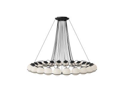 Model 2109 24 14 24 Opaline Spheres 14cm Diameter Black Structure 300dpi