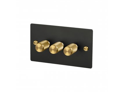 3G Dimmer Black Brass