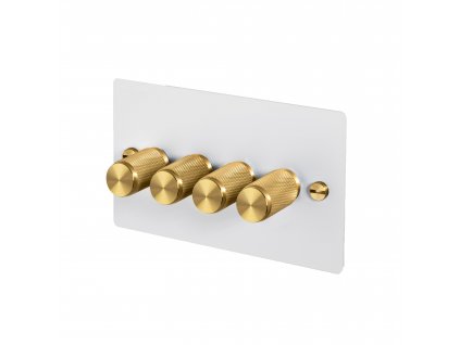 4G Dimmer White Brass