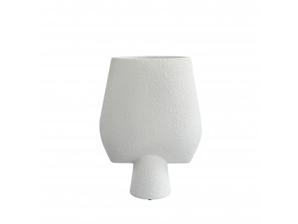 202001 Sphere Vase Square, Big Bubble White White Packshot