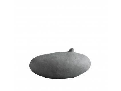 011289 Submarine Vase, Fat Dark grey White Packshot