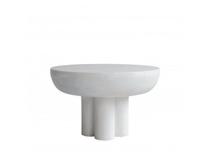 214016 Crown Table, Low Bone White White Packshot