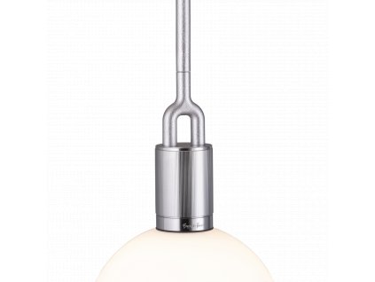 Forked Lighting Pendant Detail Steel Opal Globe copy Web