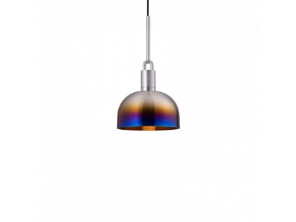 Forked Lighting Pendant Medium BurntSteel Shade Web