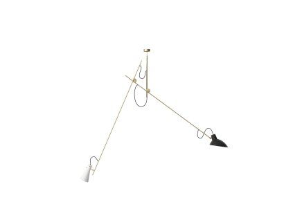 VV Cinquanta Suspension Brass Structure Black and White Reflectors 300dpi