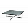COFFEE TABLE 90 (Barva - varianty Černý rám s mosazem, Materiályy Bílý mramor)
