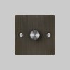 2. 1G Dimmer Front Smoked Bronze Steel