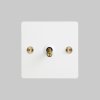 2. 1G Intermediate switch White Brass