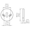 tech. Pebble key escutcheon