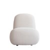 241001 Toe Chair, Flat Bouclé 1 White Packshot
