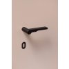 Maniglia Nuda mod Wind Etna black with slim jey hole escutcheon