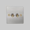 2. 2G Toggle Switch Steel Brass
