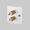 1. 2G Dimmer White Brass