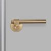 BP ROW Cast RDD 052226 Door Handle Brass FE Trim