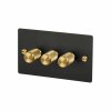 3G Dimmer Black Brass