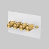 1. 4G Dimmer White plate Brass detail