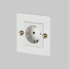 1G Euro Plug Socket White Brass copy