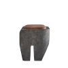 111154 + 111155 Sculpt Stool Concrete with Cushion 1 White Packshot