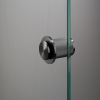 Door knob Fixed Linear Glass Single sided Back Gun Metal A2