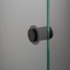 Door knob Fixed Linear Glass Single sided Back Welders Black A2