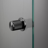 Door knob Fixed Linear Glass Single sided Gun metal A2