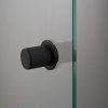 Door knob Fixed Linear Glass Single sided Welders Black A2